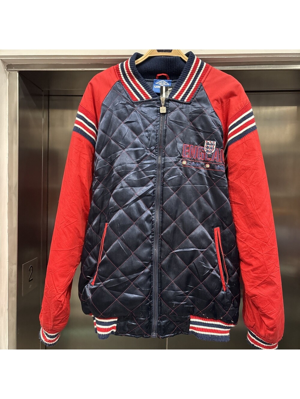 Vintage 90’s Umbro England Football Zip Up Sz Medium jacket